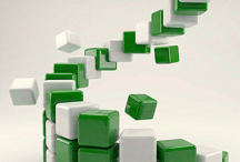 Cubic（立方体）とKnowledge（知識）が集積するイメージ